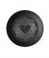 Preview: Mandala Edition Metal Urn Colour: black with a black lid and mandala heart design