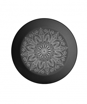 Urne Métal Edition Mandala  Couleur : Noire avec un couvercle noire motif mandala