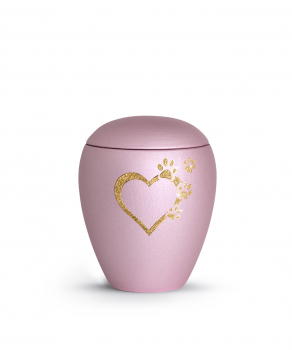 Star Velvet Edition Urn with large heart design with small hearts with glitter design