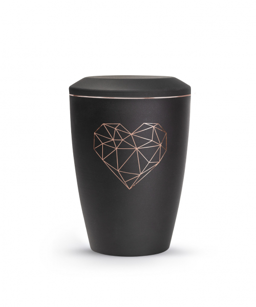 Karat Edition Metal Urn with Geometric Heart