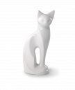 Metal Urn Sculpture Edition White Cat