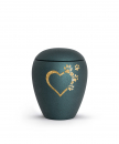 Star Velvet Edition Urn with large heart design with small hearts with glitter design